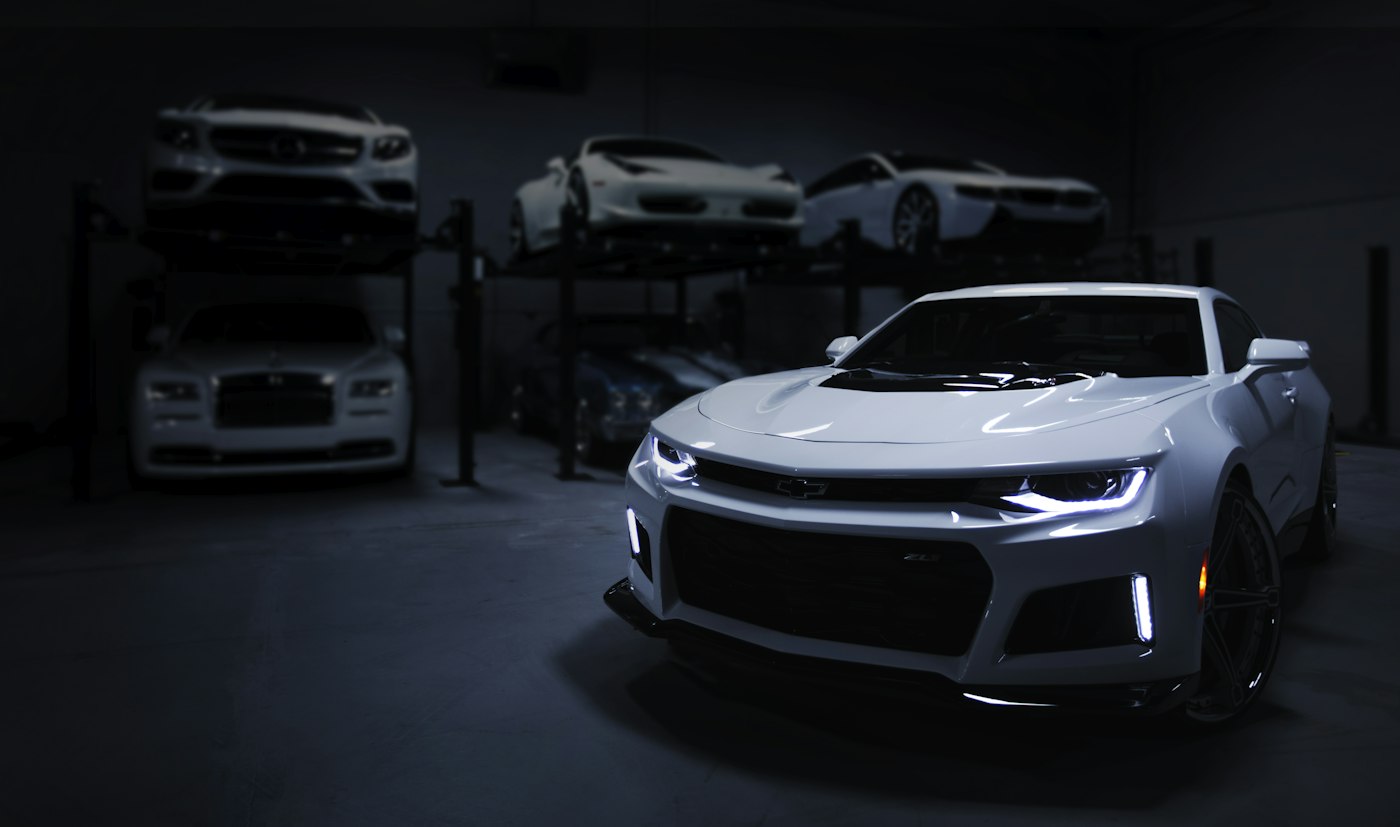 A car photographed at street level